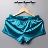 Men's Satin Boxer Shorts Ice Silk Pajamas Boxers with Lining Pouch
