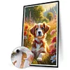 Happy Dog-Paint By Numbers Acrylic Painting 40*60CM
