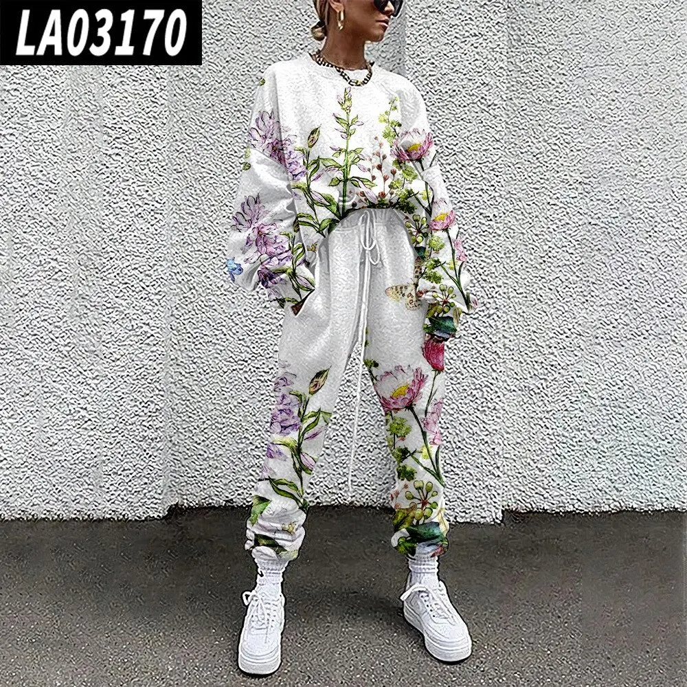 2021 New Women's Digital Printed Grass Pattern Suit Autumn and Winter Clothing