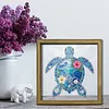 Diamond Painting Wooden Double-Sided Turtle Ornaments Kit with Photo Frame Desktop