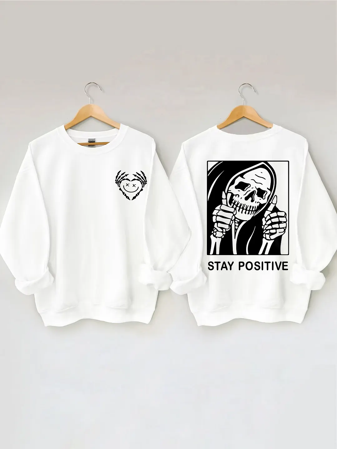 Stay Positive With Skeleton Sweatshirt