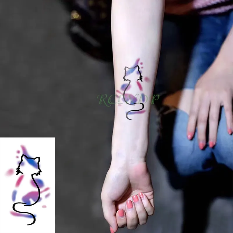 Waterproof Temporary Tattoo Sticker Lovely Rabbit Leaf Tatto Stickers Flash Tatoo Fake Tattoos for Kids Men Women child