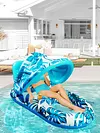 Beach Folding Hammocks PVC Floating Lounger Air Mattress for Swimming Pool Party