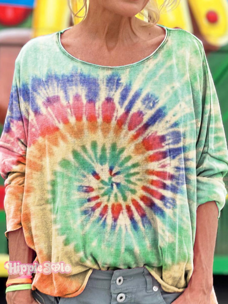 Women&rsquo;s Colorful Hippie Print T-Shirt Multicolor / S