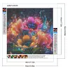 >SALE<5D DIY Full Round Drill Diamond Painting Luminous Flowers Kit Home Decor 30x30cm