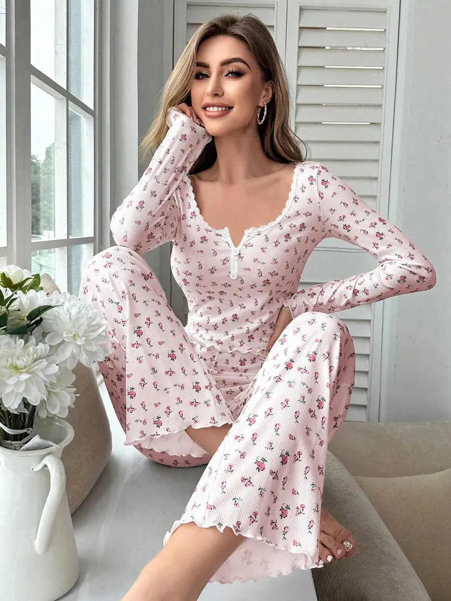 Churchf Exploding Autumn And Winter Home Clothes Sexy Casual Fashion Long-Sleeved Trouser Pyjamas Two Sets Of Women