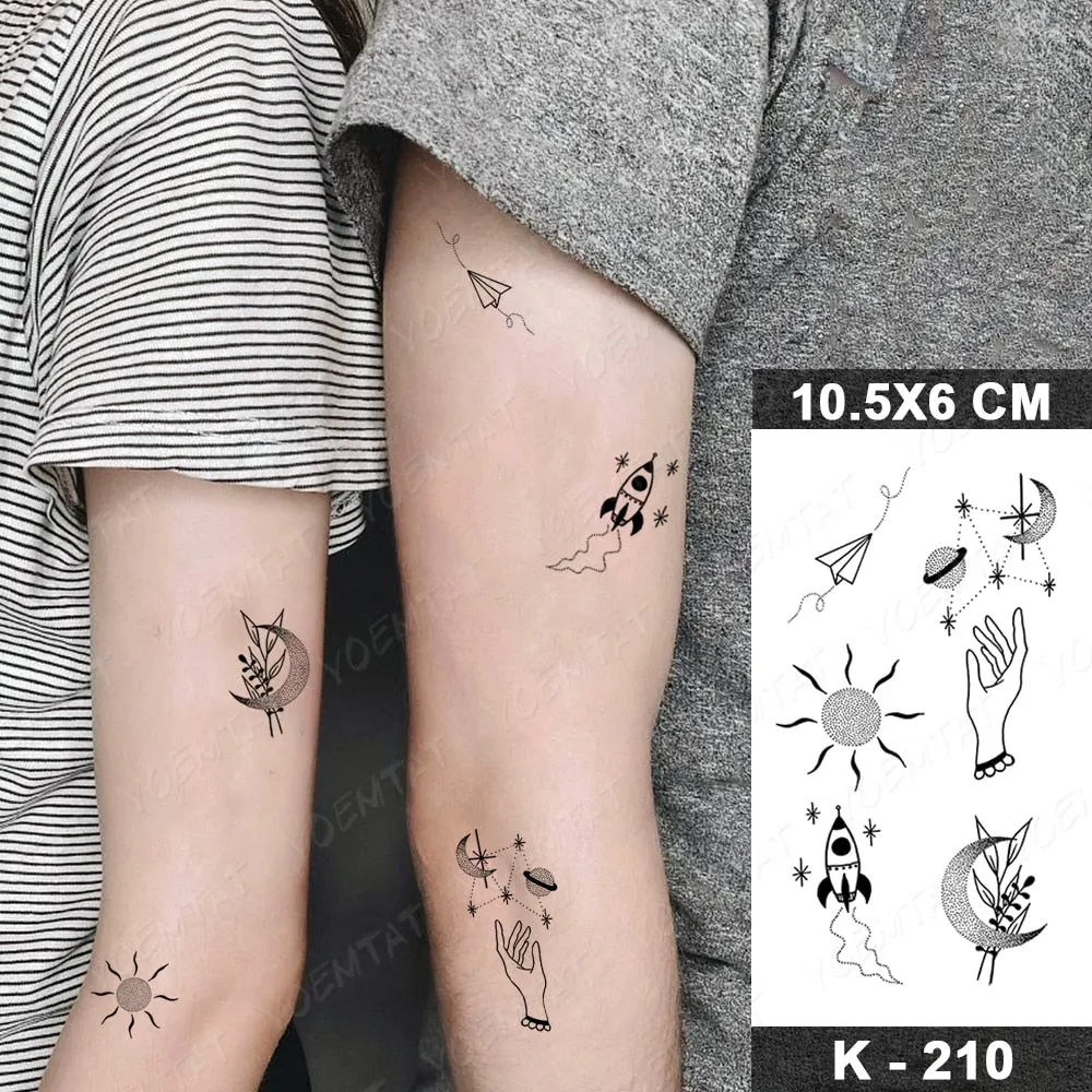 Waterproof Temporary Tattoo Stickers Nun Maria Prajna Diablo Old School Flash Tatto Arm Chest Body Art Fake Tattoos Women Men