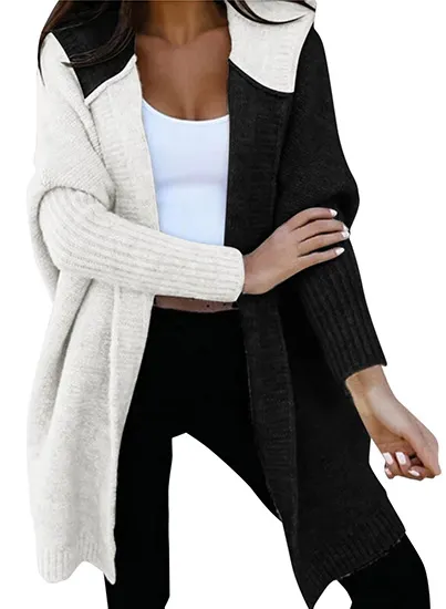 Athvotar Athvotar Hooded Knitted Cardigan Women's Long Sweater Women's Coat In The Autumn And Winter Of 2025