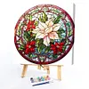 Red Flowers Glass Painting-Paint by Numbers Acrylic Painting 40*40CM