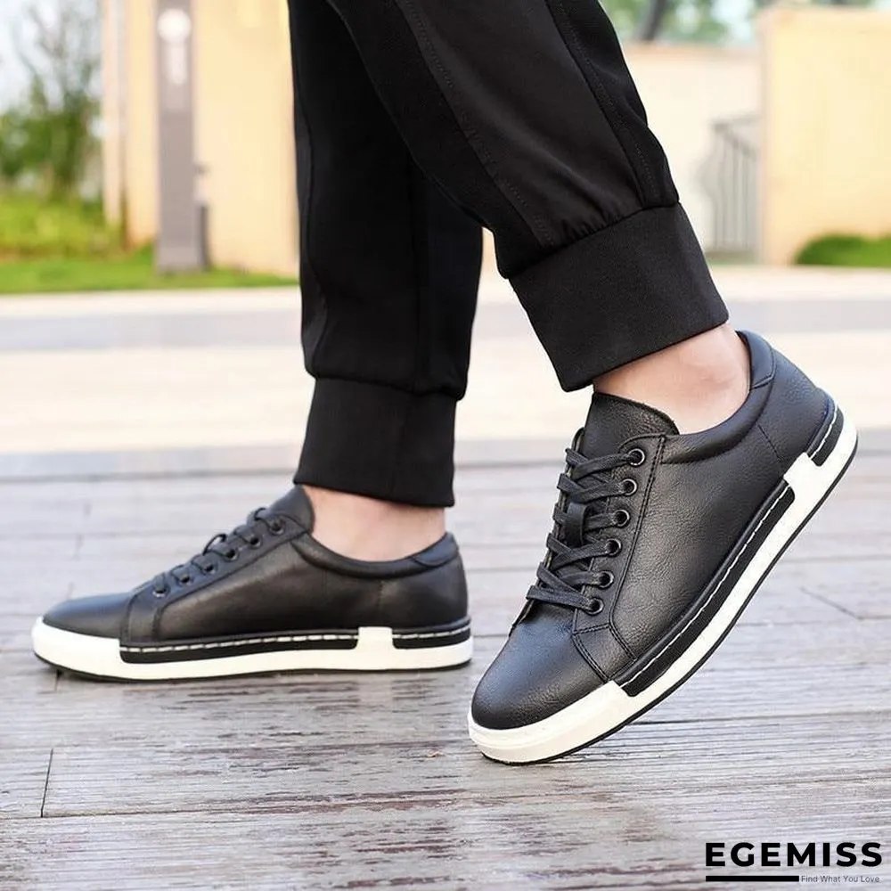 Casual Shoes Men Fashion Vintage Shoes Brown Brand Male Shoes Genuine Leather Men's Leisure Shoes | EGEMISS
