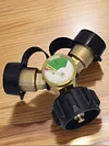 Y Splitter Adapter Propane Adapter with Gauge 2 Way Gas Adapter for Camping