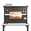 [US Local Warehouse] Desktop Shelving System with Monitor Stands Computer Accessories Clamp On Desk Organizer Shelf 51 X 34 Inch for Office Supplies Dorm Home Decor