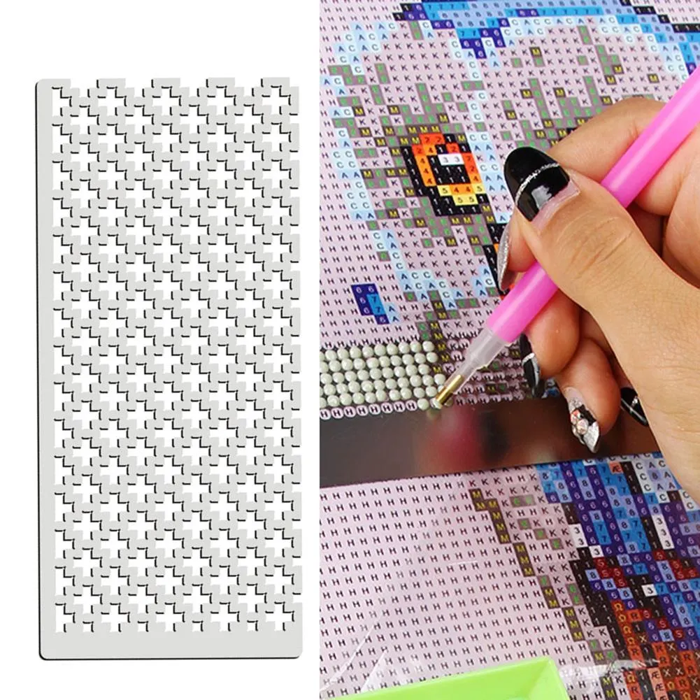 125 Diamond Painting Tools Square Drill Cross Stitch Point Drill Ruler (B)