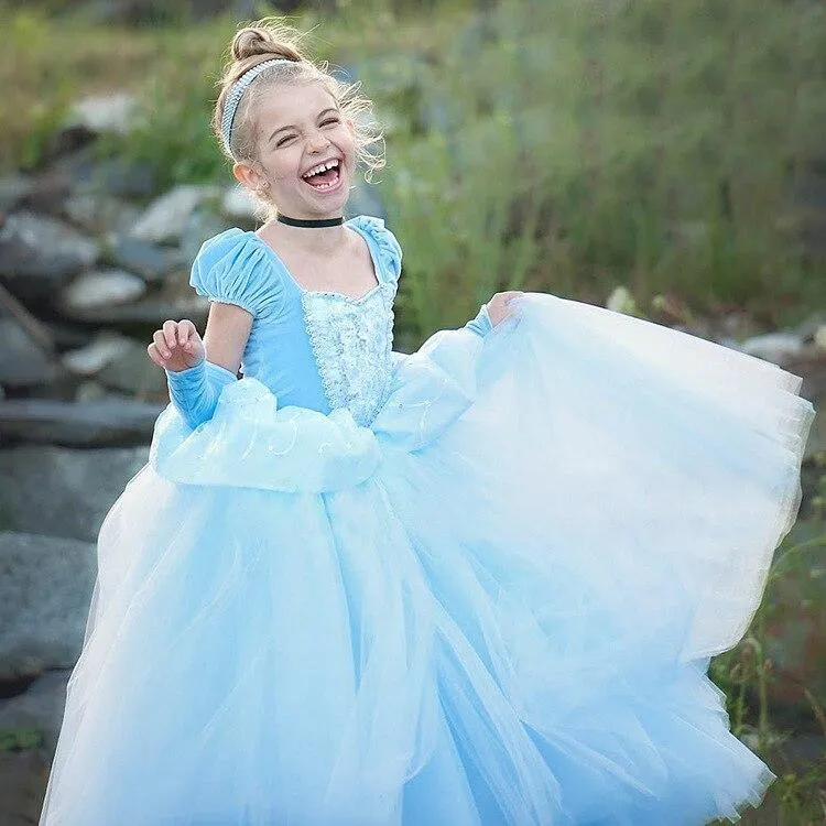 4-10 Yrs Fancy Baby Girl Halloween Cosplay Costume Beauty And The Beast Dress Carnival Christmas Princess Kids Dresses For Girls 1108-1