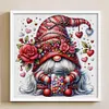 Rose Gnome - 11CT Stamped Cross Stitch - 45*45cm