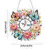 Diamond Painting Acrylic Peony Butterfly 5D Diamond Painting Wreath Clock