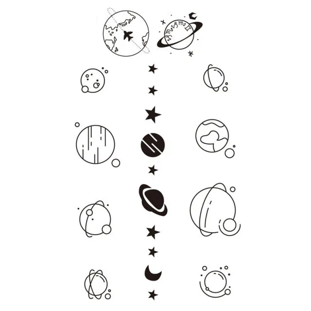 Waterproof Temporary Tattoo Stickers Butterfly Tiger Feather  Design Tattoo Children Black Body Art Fake Tattoos for Men Women