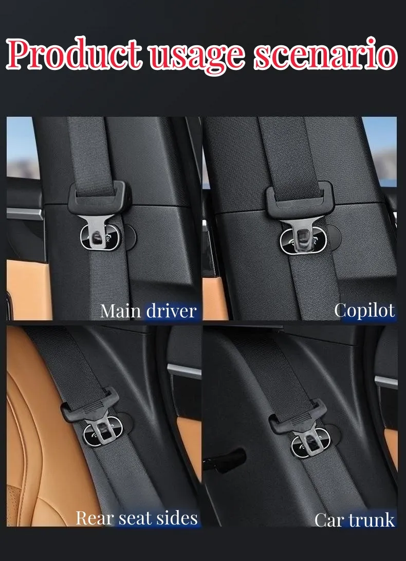 Magnetic anti-collision mute stabilizer for car seat belts