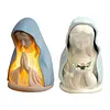 Virgin Mary Prayer Night Light Resin Virgin Mary Catholic Decor Table Lamp Handcrafted Home Decoration Desk Accessories for Reading