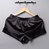 Men's Satin Boxer Shorts Ice Silk Pajamas Boxers with Lining Pouch