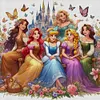 Princesses - 11CT Stamped Cross Stitch - 50*50cm - Disney
