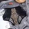 High-waisted leopard print comfortable quick-drying breathable briefs