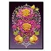 (US Local)50-Page A5 Flower Diamond Painting Notebook for Adult Holiday Birthday Gift