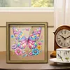 Diamond Painting Wooden Double-Sided Colorful Butterfly Ornaments Kit with Photo Frame Desktop