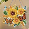 (US Local)DIY Acrylic Special Shaped Diamond Painting Flower Ornament Hanging Kit