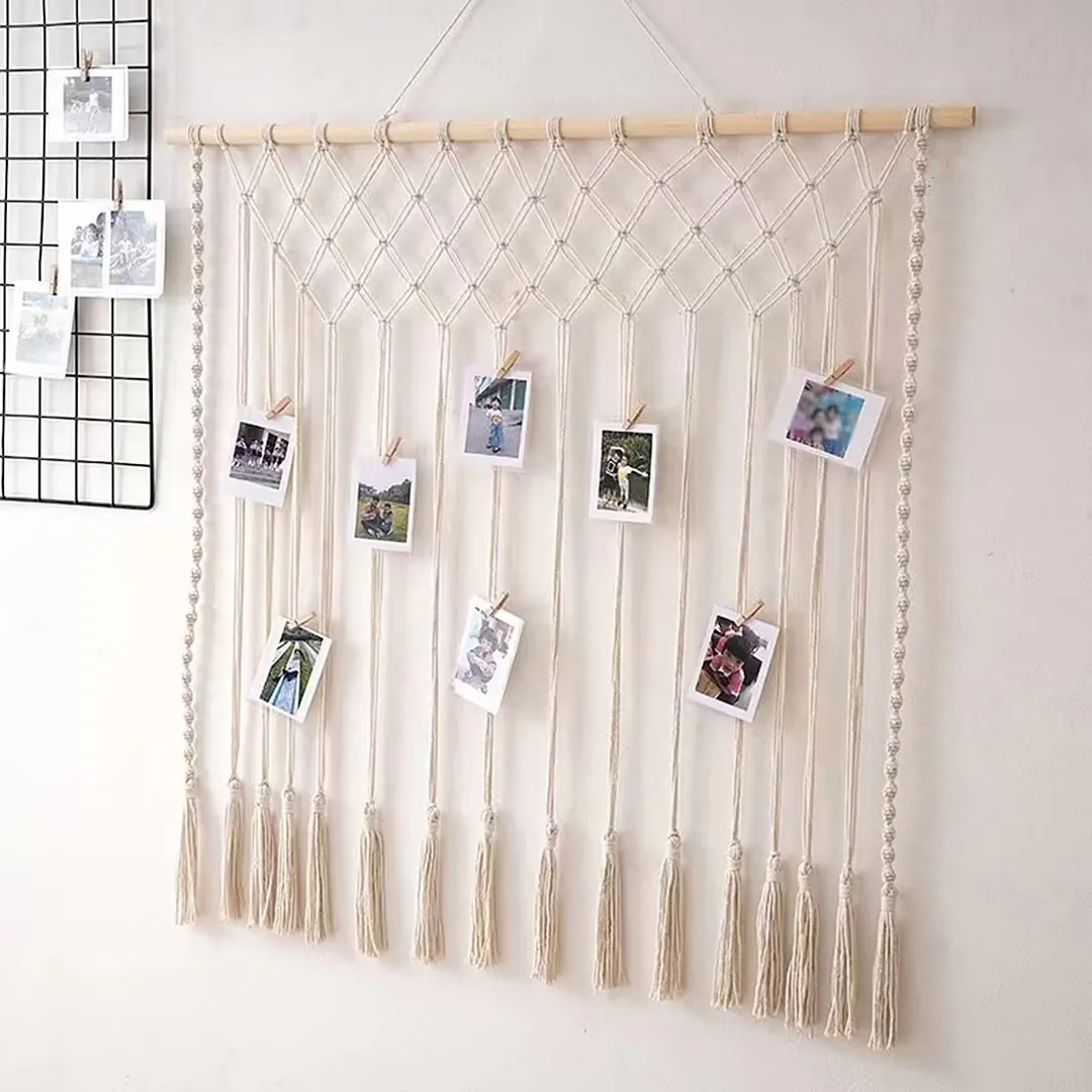 Athvotar Athvotar Style Hand Woven Tapestry Photo Clip Room Decorated Wall Pendant Photo Clip