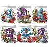 Diamond Painting Christmas Snowman Greeting Cards Congratulations Cards & Gifts