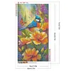(US Local)Flower Bird 5D DIY Full Round Drill Big Size Diamond Painting  Kit Art Home Decor 40x70cm