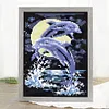 Dolphin - 9CT Partial Beaded Cross Stitch Kit(20x28cm)