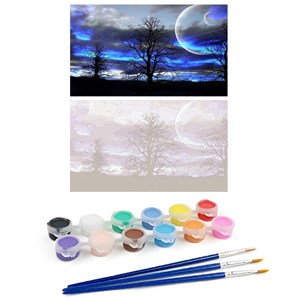 Blue Sky-Paint by Numbers-60x35cm