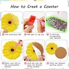 8pcs/set DIY Special Shape Diamond Painting Coasters Kits ( Large Flower)