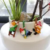 3 Pcs Climbing Funny Gnome Garden Statue Art Resin Dwarf Sculpture Home Decor