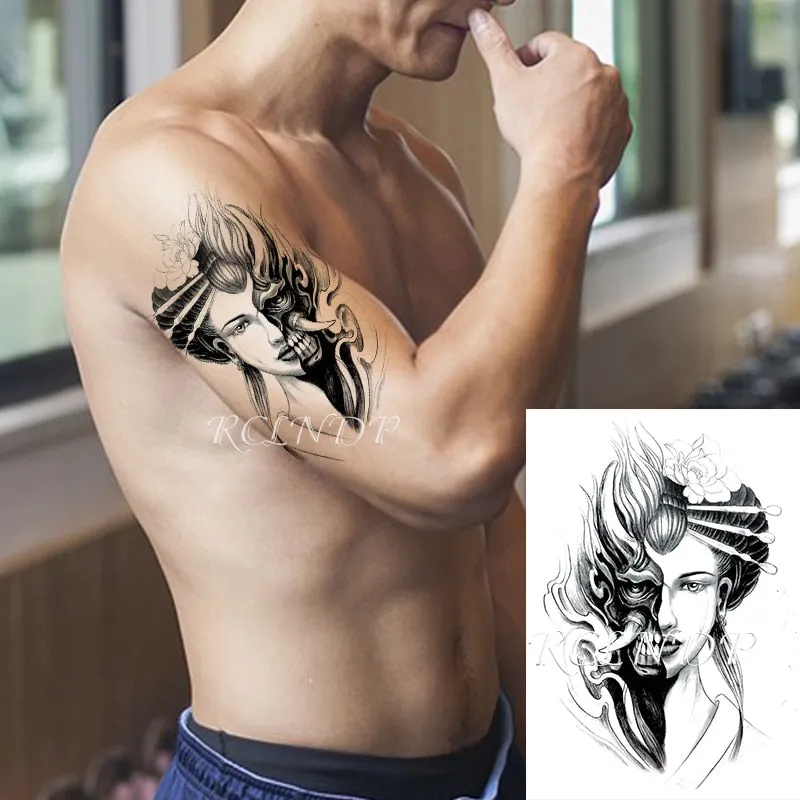 Waterproof Temporary Tattoo Sticker Sexy Thigh Love Sick English Words Gothic Water Transfer Fake Tatto Flash Tatoo for Women