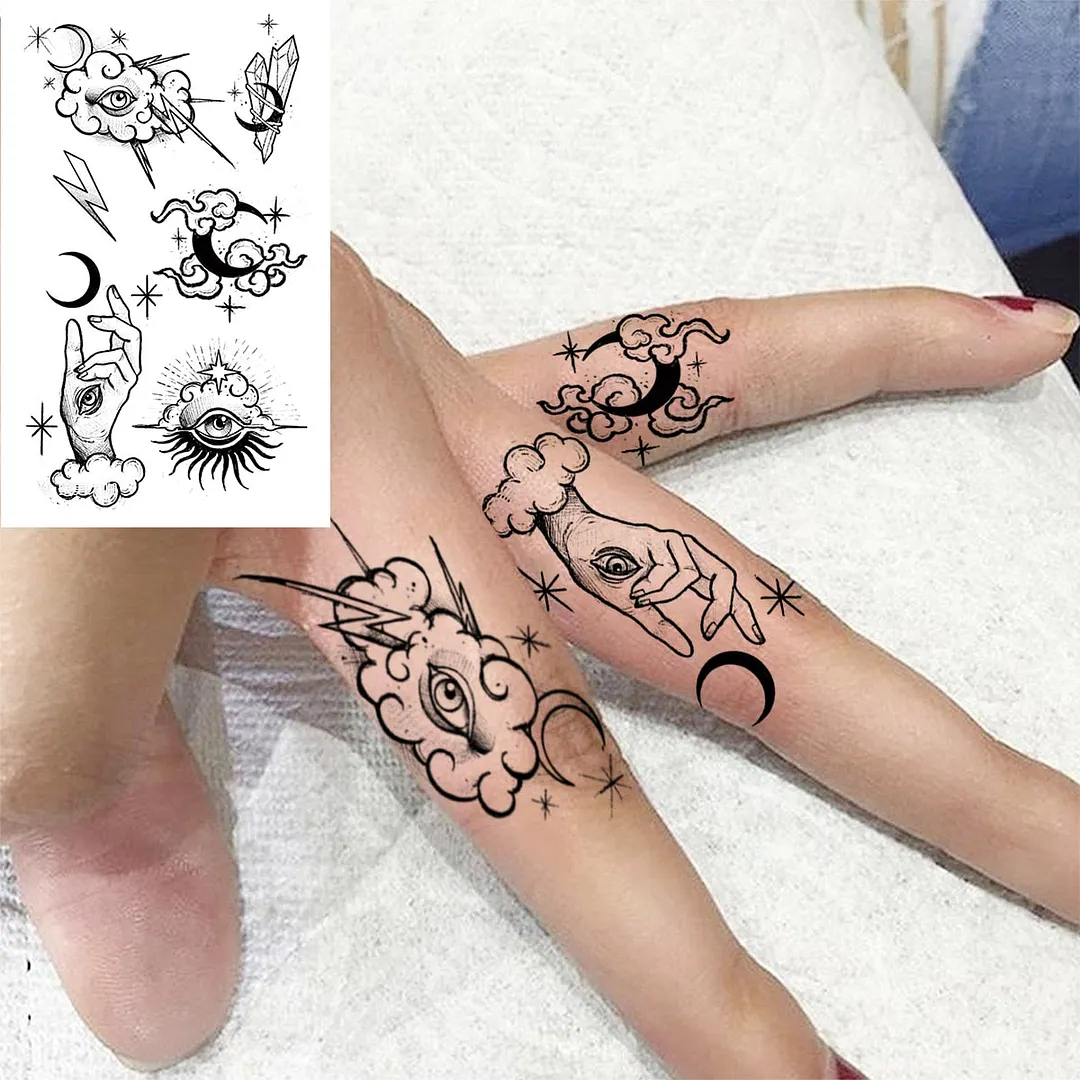 Lotus Mandala Flower Deer Sexy Temporary Tattoos For Women Neck Back Adult Geometric Tribe Fake Tattoo Body Art Waterproof Tatoo