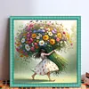 Daisy Girl-11CT Stamped Cross Stitch 50*50cm/19.69*19.69in