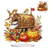 >SALE<2D Flat Print Autumn Mailbox DIY Table Top Diamond Painting Ornament Kits