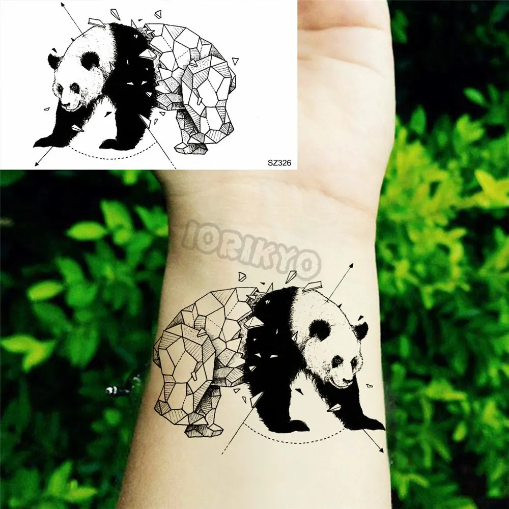 Colorful Dinosaur Temporary Tattoos For Kids Girls Rose Flower Lavender Hummingbird Fake Tattoo Sticker Forearm Neck Tatoos Show