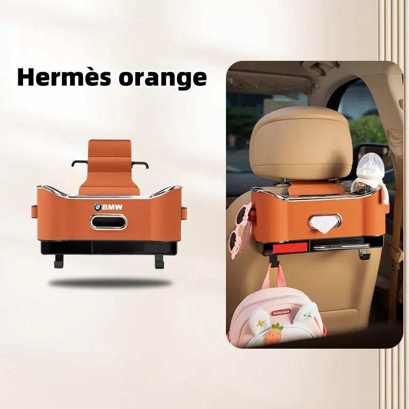 Car seat back multifunctional storage box