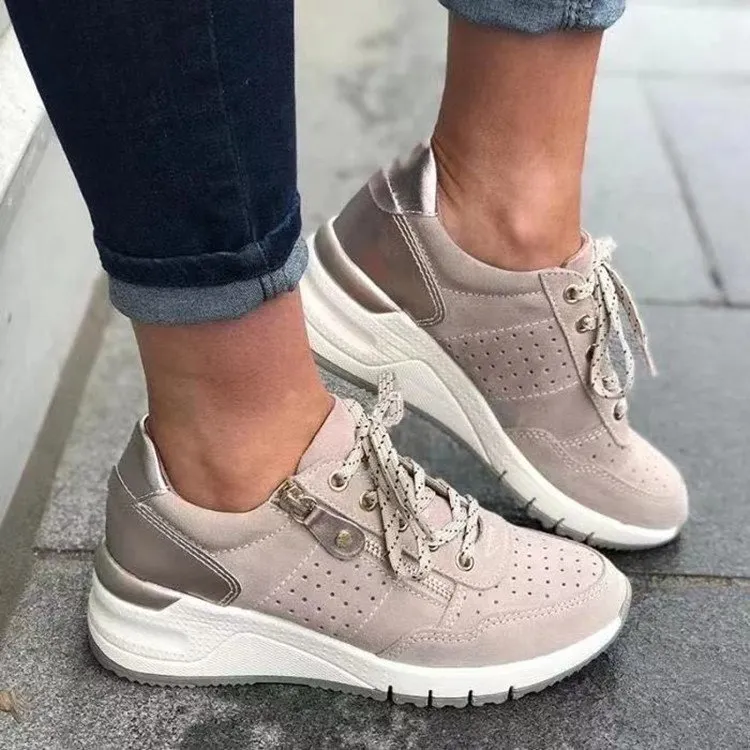 Qengg Qengg Fashion Sneakers Women's 2024 Spring And Autumn New Thick Bottom Wear Shallow Casual Shoes Women