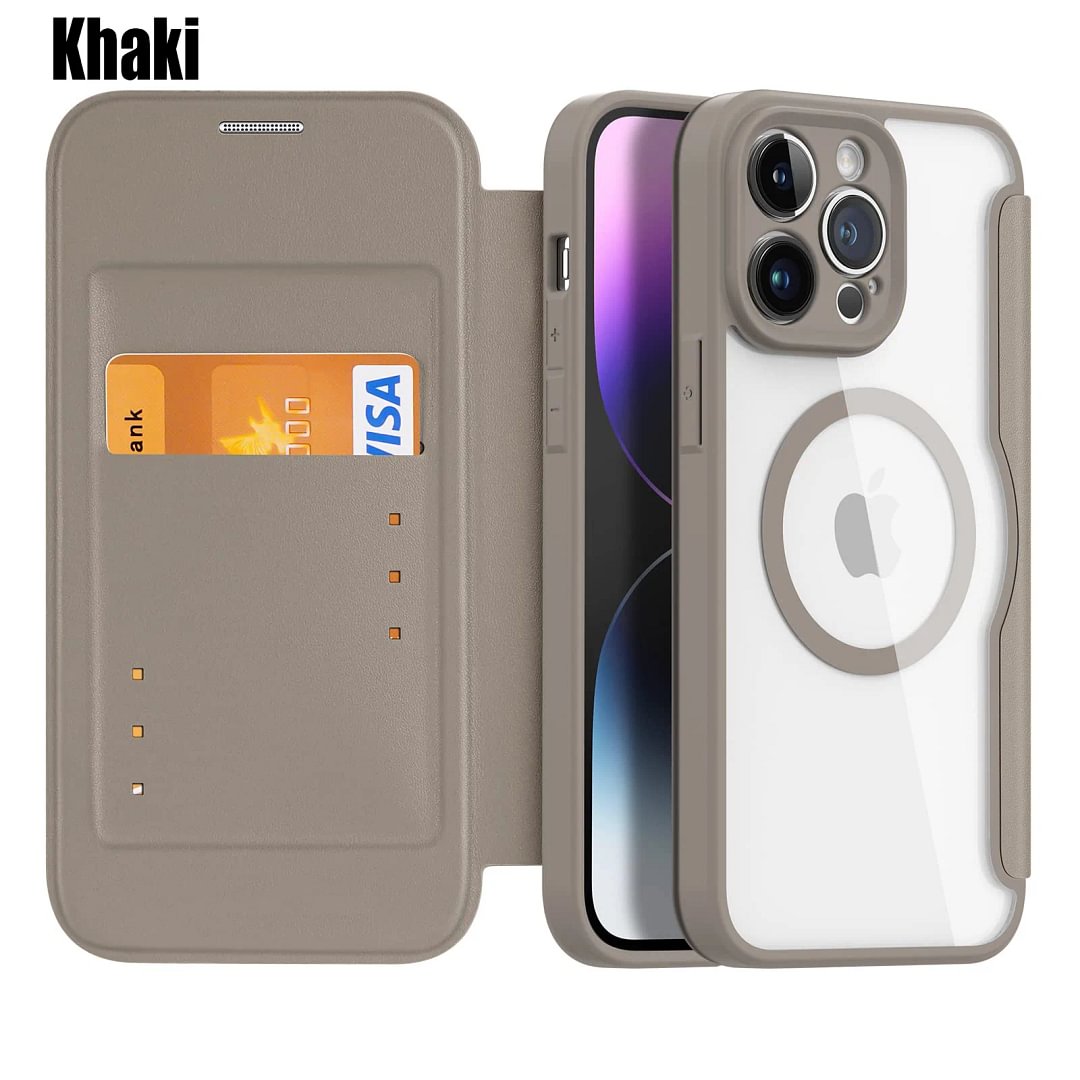 Applicable To iPhone 13/14 Series Strong Magnetic Flip Card Case