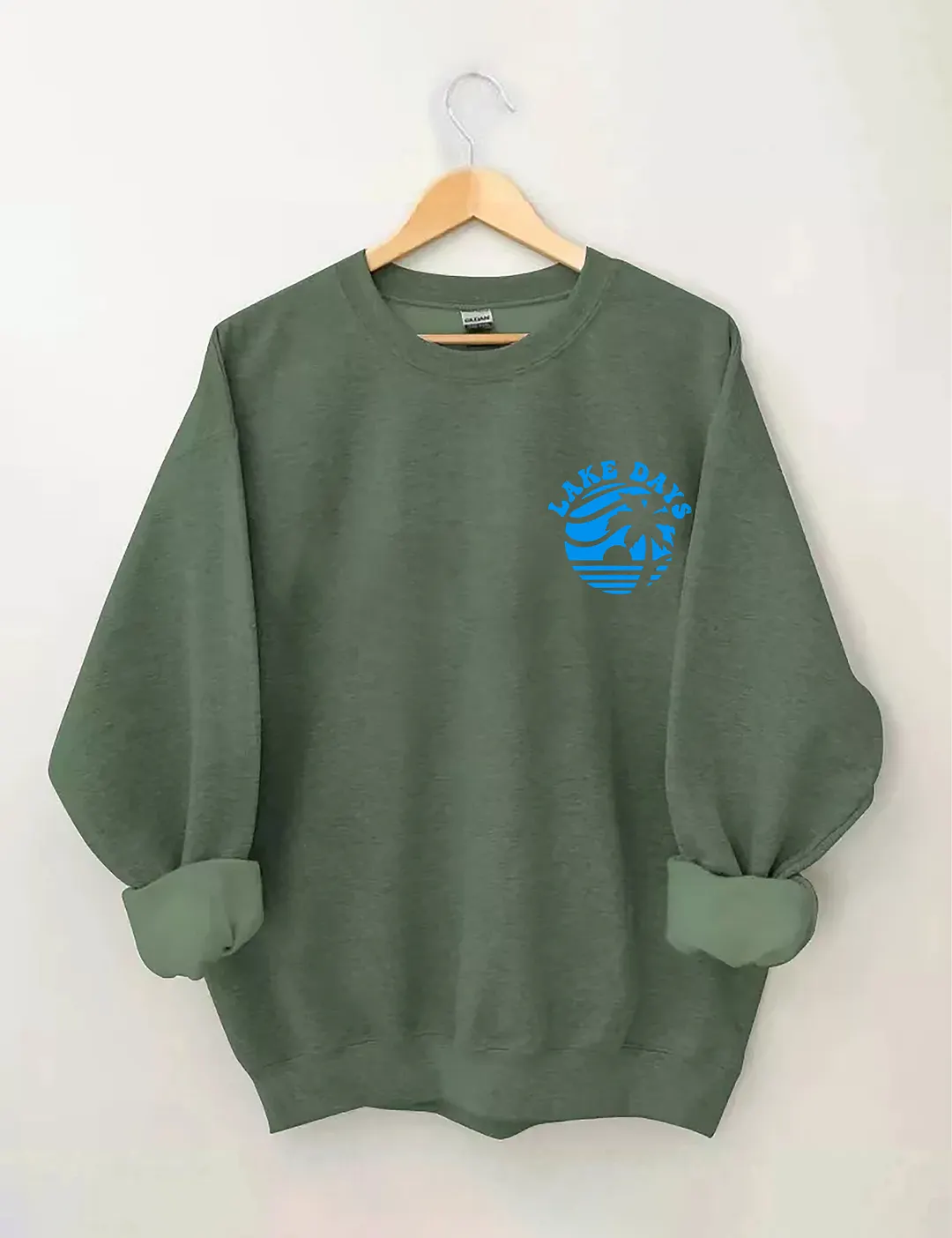 Boat Waves Sun Rays Lake Days Sweatshirt