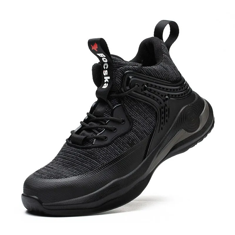 Work Safety Boots Men Shoes Sneakers Breathable Anti-Smashing Lightweight Work Boots Indestructible Sneakers With Steel Toe Cap
