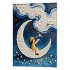 Moon Girl DIY Pearl Painting Kit with Frame 30x40cm Pearl Gem Paintings Picture Arts Craft for Adults Beginners Gift Home Wall Decor