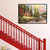 (Big Size)Riverside Cottage-Stamped Cross Stitch 11CT 43*60cm/16.93*23.62in