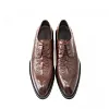 Mens Brown Casual Derby Dress Shoes