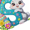 (US Local)PET Double Sided Special Shaped Easter Alphabet DIY Diamond Painting Keychain